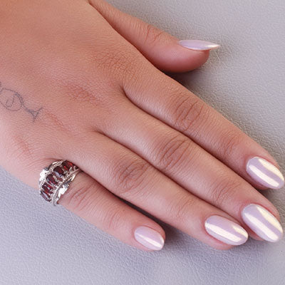 Anel de Prata com Granada - 68086