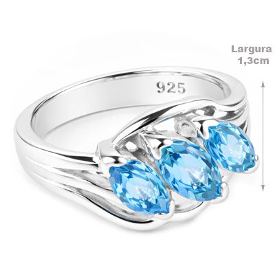 Anel de Prata com Topázio - 68088