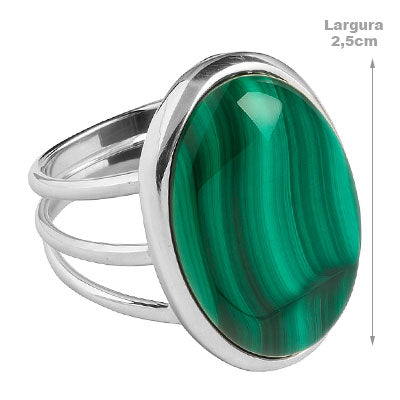 Anel de Prata com Malaquita - 68096