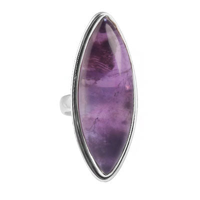 Anel de Prata com Ametista - 68101