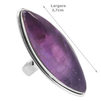 Anel de Prata com Ametista - 68101