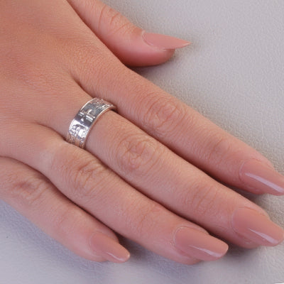 Anel de Prata Cruz - 68186 - soprata