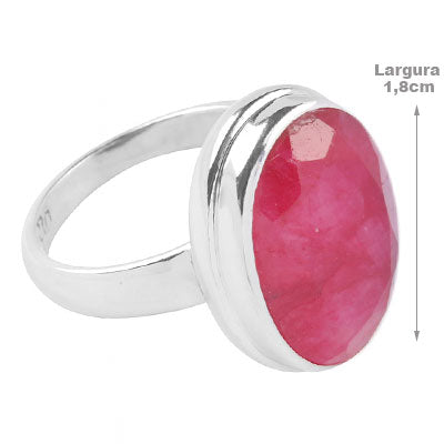 Anel de Prata com Rubi - 68113