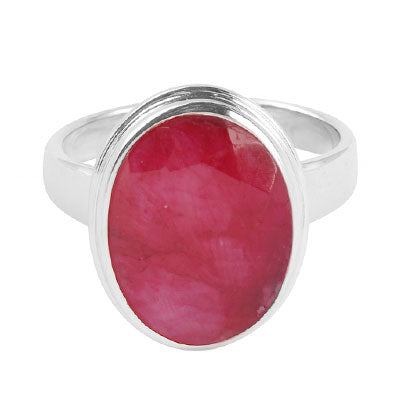 Anel de Prata com Rubi - 68113