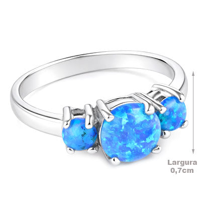 Anel de Prata com Opala - 68121