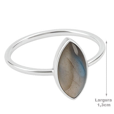 Anel de Prata com Labradorita - 68128