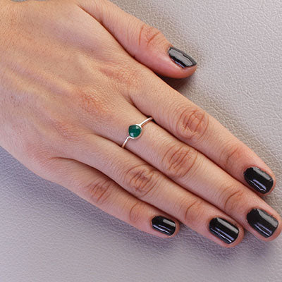 Anel de Prata com Crisopázio - 68132