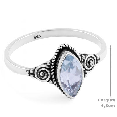 Anel de Prata com Topázio - 68136