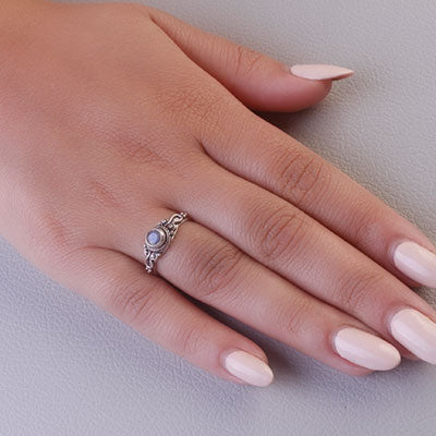 Anel de Prata com Labradorita - 68142