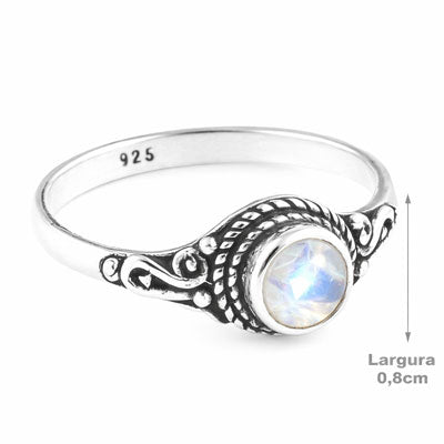 Anel de Prata com Pedra da Lua - 68144