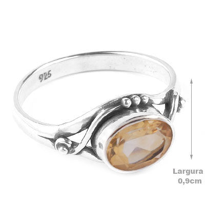 Anel de Prata com Citrino - 68148