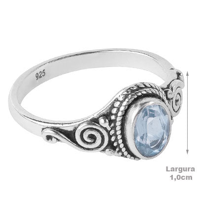 Anel de Prata com Topázio - 68152