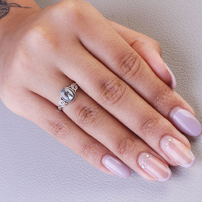 Anel de Prata com Topázio - 68152