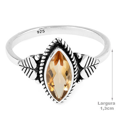 Anel de Prata com Citrino - 68158