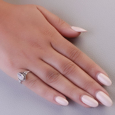 Anel de Prata com Pedra da Lua - 68159