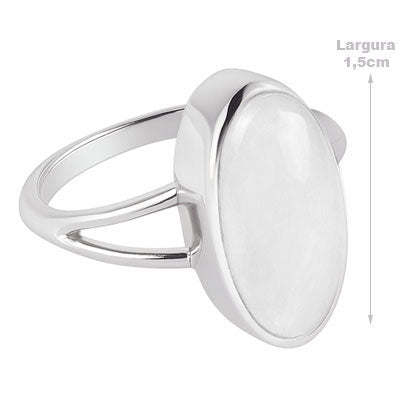 Anel de Prata com Pedra da Lua - 68169