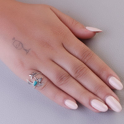 Anel de Prata com Beija-Flor - 68174