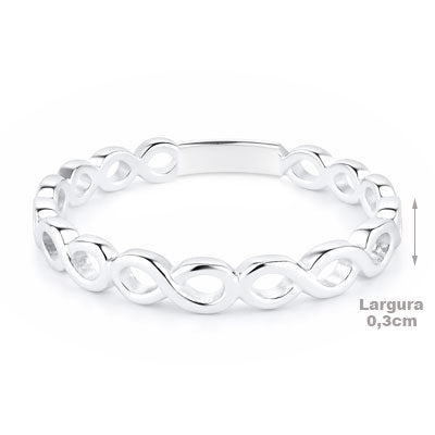 Anel de Prata Infinito - 68192