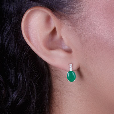 Brinco de Prata com Pedras - 68210