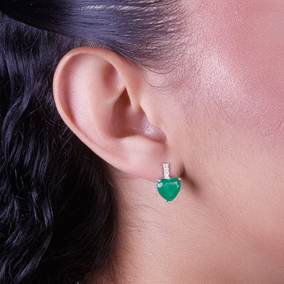 Brinco de Prata Coração - 68212