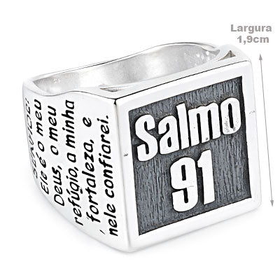 Anel de Prata Salmo 91 - 68220