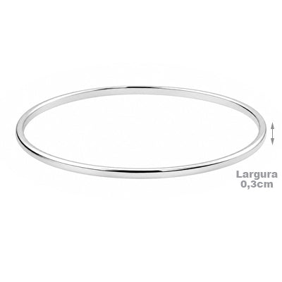 Bracelete de Prata Liso - 68293