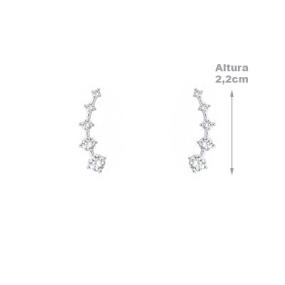 Brinco de Prata Contorno de Orelha (Ear Cuff) - 68302
