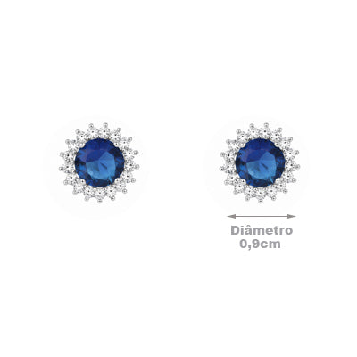 Brinco de Prata com Zircônia -  68304