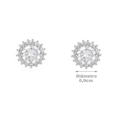 Brinco de Prata com Zircônias - 68307