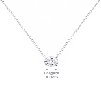 Gargantilha de Prata com Zircônia -68325