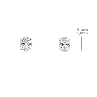 Brinco de Prata com Zircônia - 68340