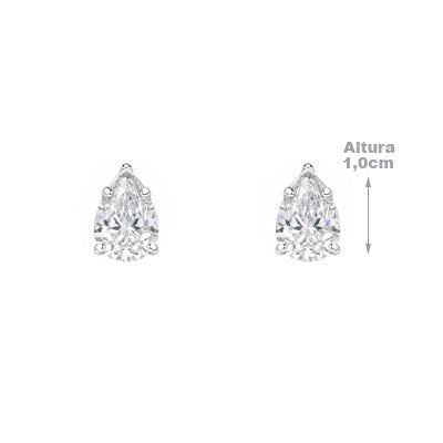 Brinco de Prata com Zircônia - 68342