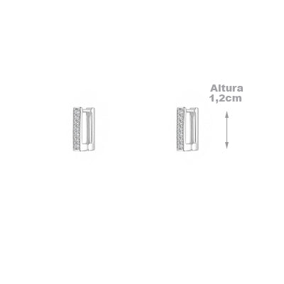 Argola de Prata com Zircônias - 68349
