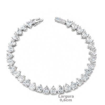 Pulseira de Prata Coração - 68407