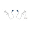 Brinco de Prata Corrente com Zircônias - 68408