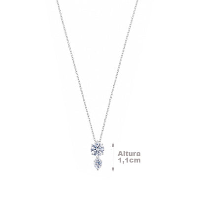 Gargantilha de Prata com Zircônia - 68416