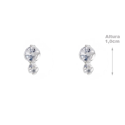 Brinco de Prata com Zircônia - 68417