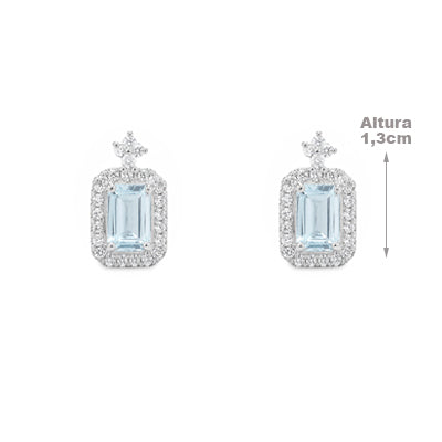Brinco de Prata com Pedras - 68425