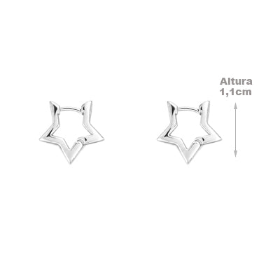 Argola de Prata Estrela - 68444