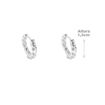 Argola de Prata com Zircônias - 68448
