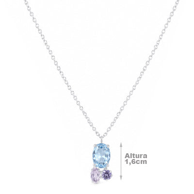 Gargantilha de Prata com Pedras - 68485