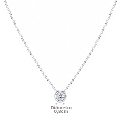 Gargantilha de Prata com Zircônia - 68490