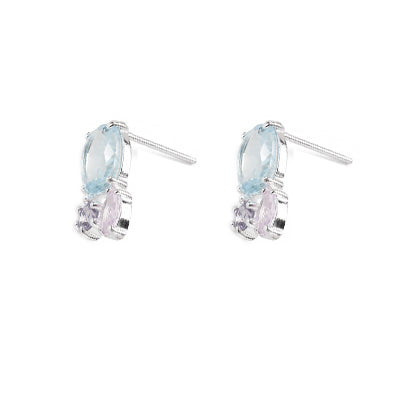 Brinco de Prata com Pedras - 68498