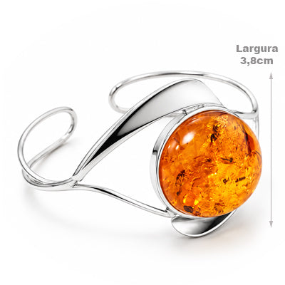 Bracelete de Prata com Âmbar - 68583