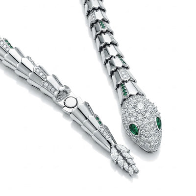 Gargantilha de Prata Serpente - 68505