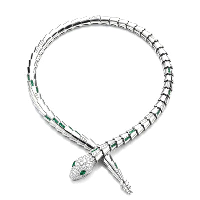 Gargantilha de Prata Serpente - 68505