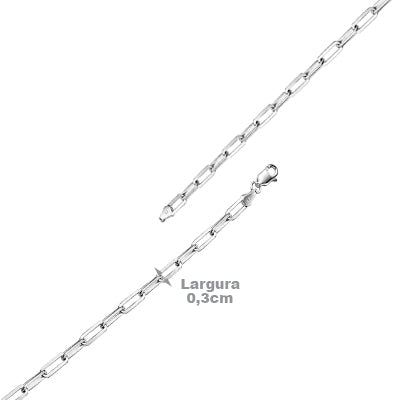 Corrente de Prata Elos - 68507