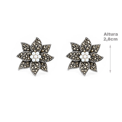 Brinco de Prata Flor - 68527