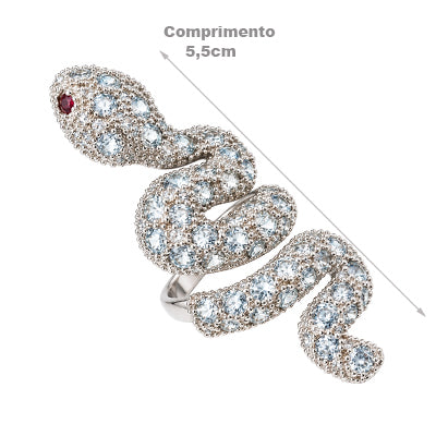 Anel de Prata Serpente - 68535