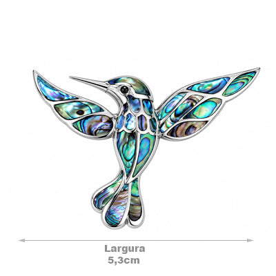 Pingente de Prata Beija-Flor - 68536